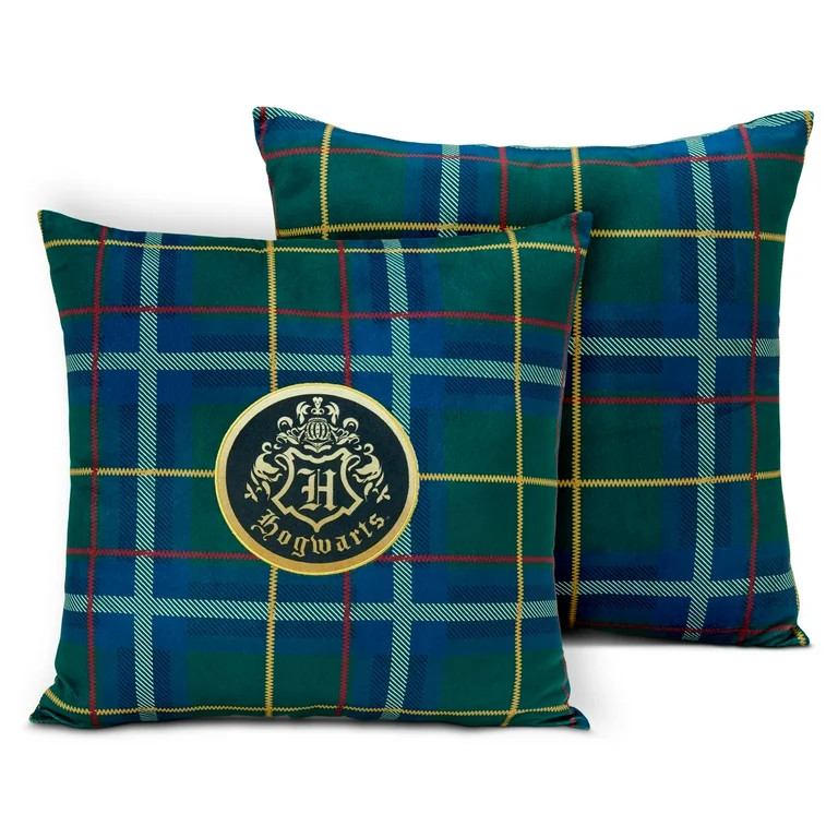 Harry Potter Hogwarts Tartan Square Throw Pillow 18x18 inch | Walmart (US)