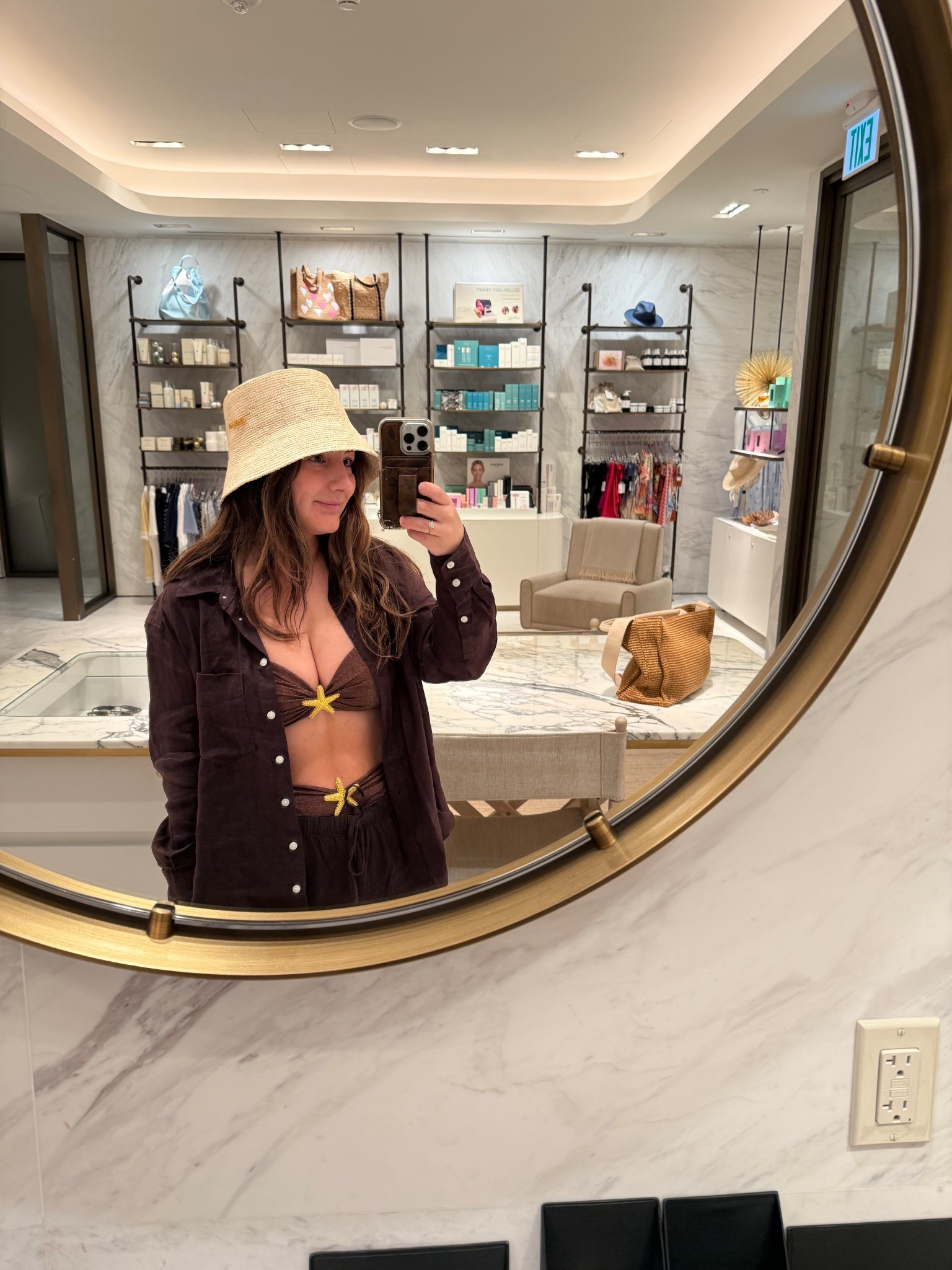 Resort style swim! The most gorgeous stretchy shimmery, bathing suit with cover up!!
Hat M/L
Top small petite
Pants small petite
Suit top medium 
Suit medium bottom

#LTKStyleTip #LTKTravel #LTKFindsUnder100
