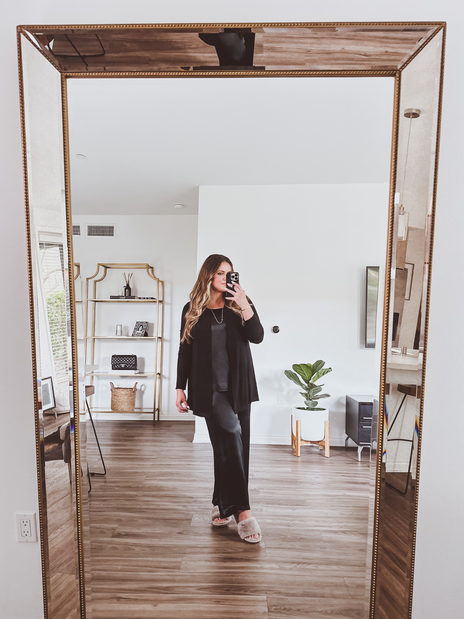 { elevate your #loungewear with this black satin set 🖤🖤 find the links to shop on my blog, www.bondgirlglam.com (link in bio) #blacksatinpajamas #chicpajamas #pjharlow #uggslippers #comfyathome }

#LTKunder100 #LTKstyletip #LTKunder50