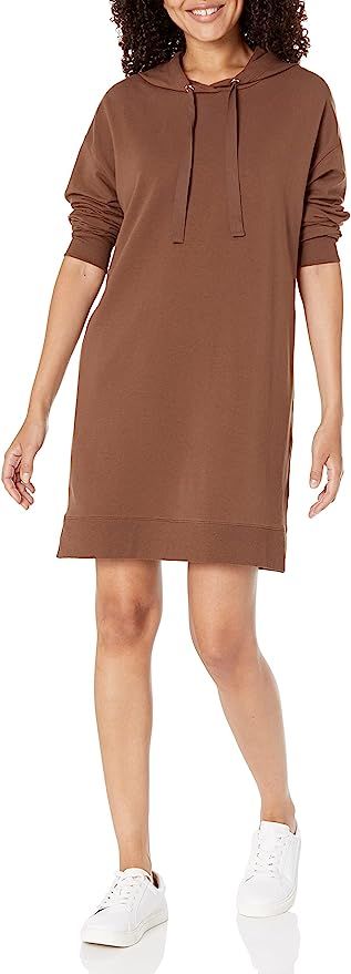 The Drop Women's Iona Long-Sleeve Hooded Mini Sweatshirt Dress | Amazon (US)