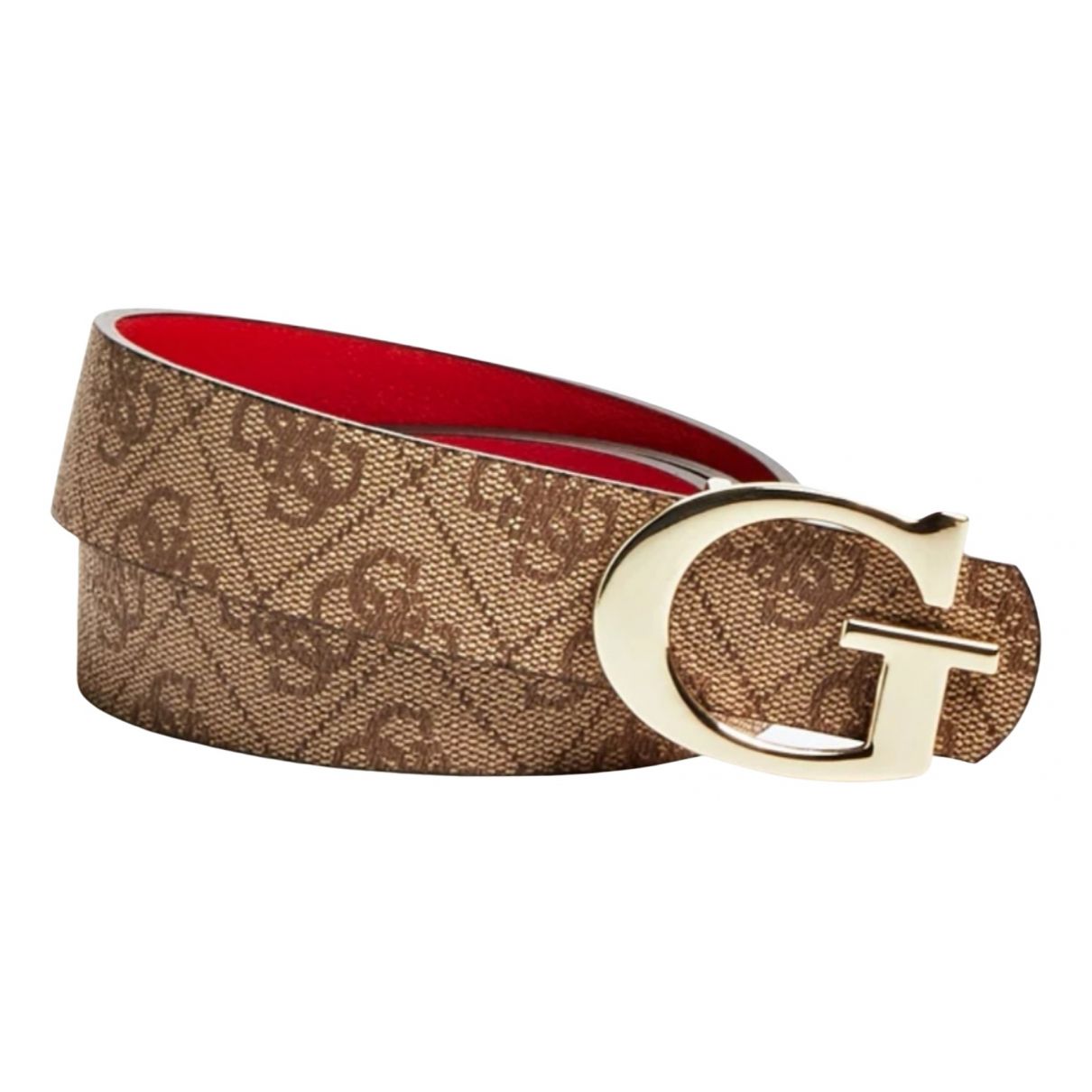Guess Red Vegan leather Belts | Vestiaire Collective (Global)
