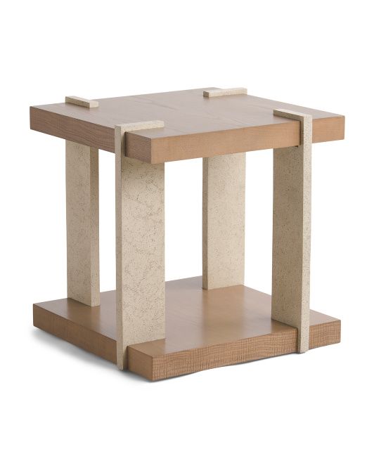 24in Catalina Ash Veneer Side Table | TJ Maxx