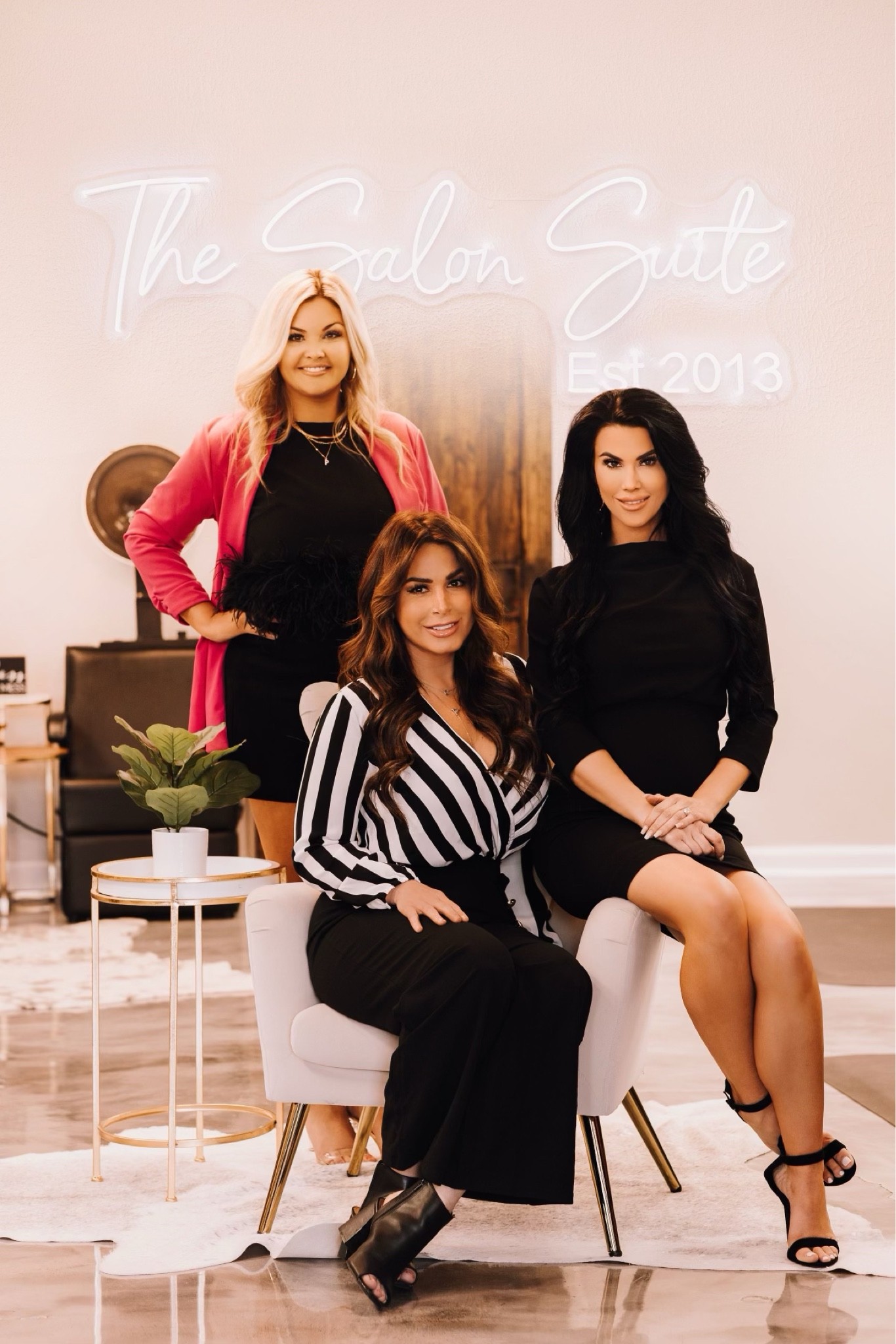 Sharing with a most humbled, Strong, and grateful heart, after a 1.5 year Full Salon Renovation & Rebranding of my dream, that started w/ 1 styling chair in my laundry room
✨@thesalonsuite Team 2022 ✨ 
Introducing my beautiful, talented, hard working friends & co workers, Ms Presli Wynn McKuhen @presli.wynn.mckuhen who is a very talented Hairstylist & Makeup Artist. And the Stunning, Mrs. Tiffany Watt , @tiffany.t.watt owner & founder of WATT aesthetics + apothecary . 
To Book an Appointment DM us ✨🤍✨
Follow Us to get the latest updates on Salon & Aesthetics services. 

These women have stood by my side, not only in business, but throughout Life changes, both Always so helpful & encouraging to me. 🤍
They are absolutely the most authentic & genuine hearted mothers & salon professionals. 
So excited to share them w/ my clients & new ones!

Photography: Captured by Kelsi @capturedbykelsi 

Outfit Deets @cupshe linked on my @shop.ltk 
Use 15% off code DIAL15 

Styled Waves courtesy of @t3micro Whirl Trio Interchangeable Styling Wand
They are having a SITEWIDE 20% Off Sale through 10/23!! 

#cupshe #cupshecrew #thesalonsuite #womensupportingwomen #womeninbusiness  #boymomlife #mompreneurlife #shreveportbossier #handtiedextensions #shreveporthairstylist #boutiquefashion #modernsalonsuitestyle #hairbypresli #extensionsspecialist #suitestylelife

#LTKbeauty #LTKunder100 #LTKsalealert