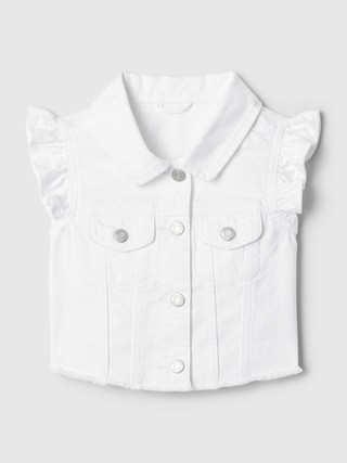 babyGap Ruffle Icon Denim Vest | Gap (US)