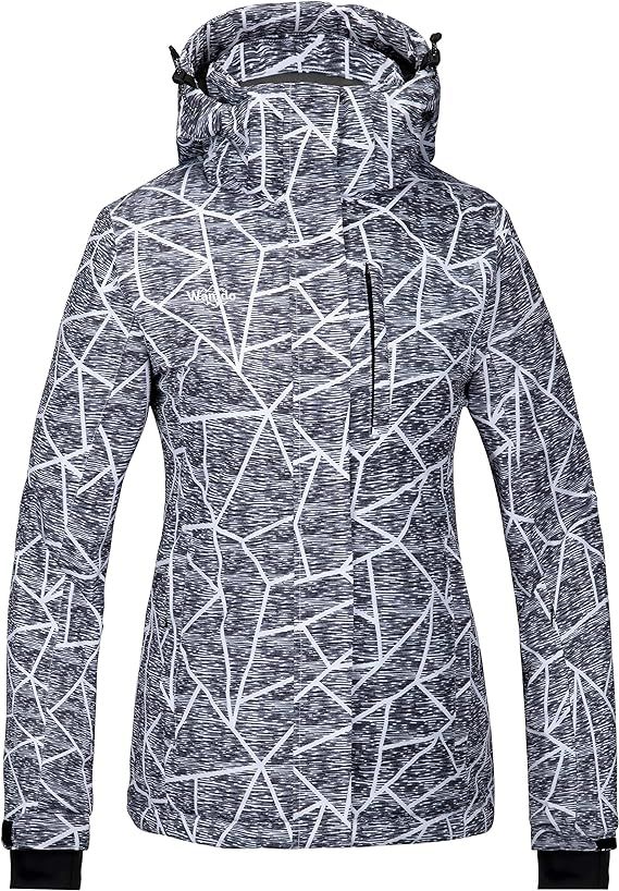 Wantdo Women's Waterproof Ski Jacket Windproof Print Fully Taped Seams Snow Coat Warm Winter Wind... | Amazon (US)