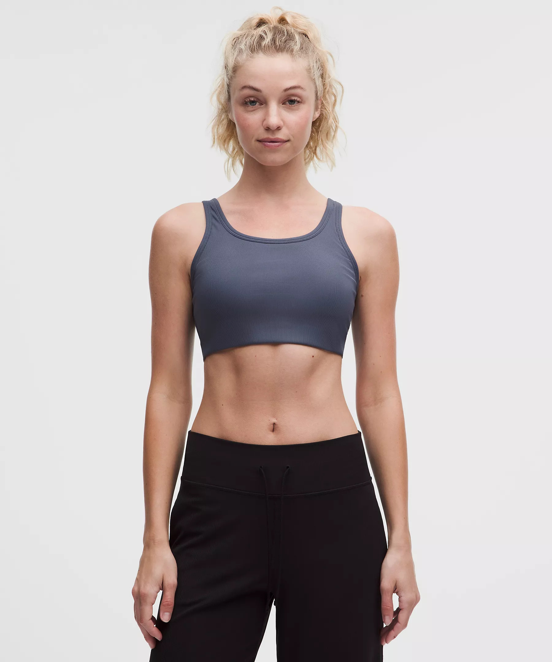 Nulu Ribbed Scoop-Neck Bra | Lululemon (US)