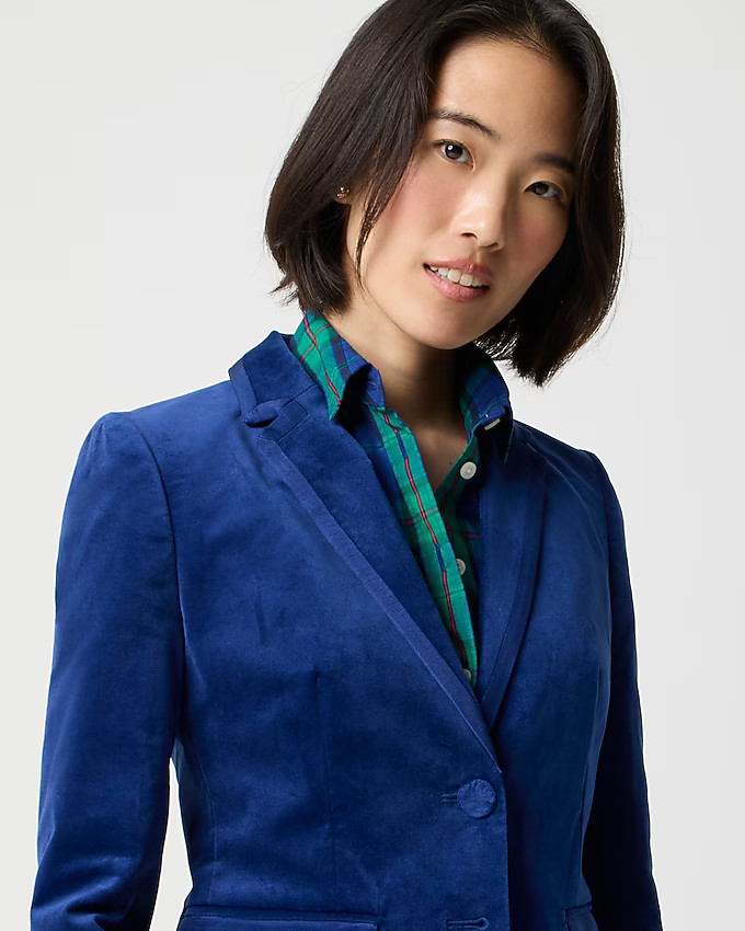 Velvet schoolboy blazer | J.Crew Factory