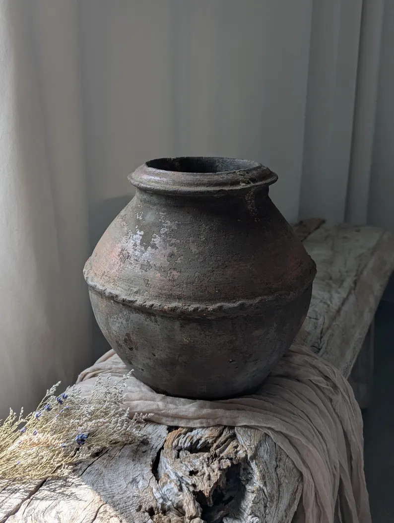Medium - Large Vintage Clay Pot - Etsy | Etsy (Global)