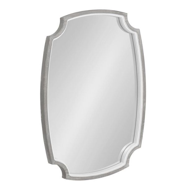 Kate and LaurelKate and Laurel Orianne Coastal Wall Mirror, 21 x 32, White and Gray, Beautiful Tr... | Walmart (US)