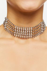 Faux Pearl & Rhinestone Choker Necklace | Forever 21 (US)