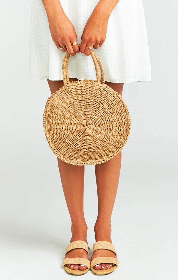 Sunburst Circle Straw Bag ~ Natural | Show Me Your Mumu