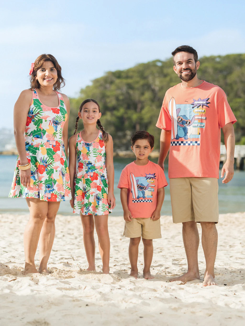 Disney Stitch Matching Family Tropical Floral Sporty Dress with Built-in Shorts & Pockets/ Cotton... | PatPat