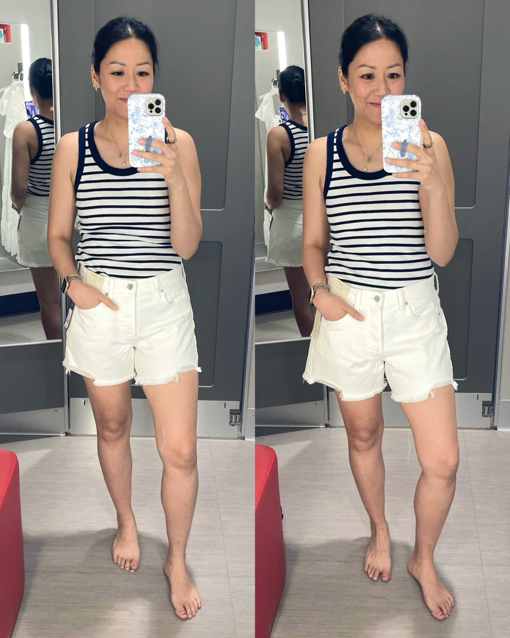 Size 2 on left
Size 4 on right (more relaxed fit)


#LTKSeasonal #LTKOver40 #LTKSaleAlert