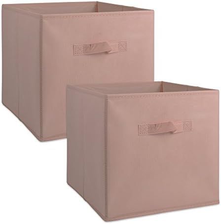 DII Non Woven Polyester, Solid Storage Bin, Large (2), Pink | Amazon (US)