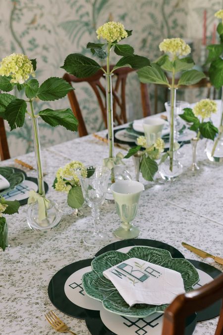 Green and white floral tablescape 

#LTKstyletip #LTKhome #LTKGiftGuide