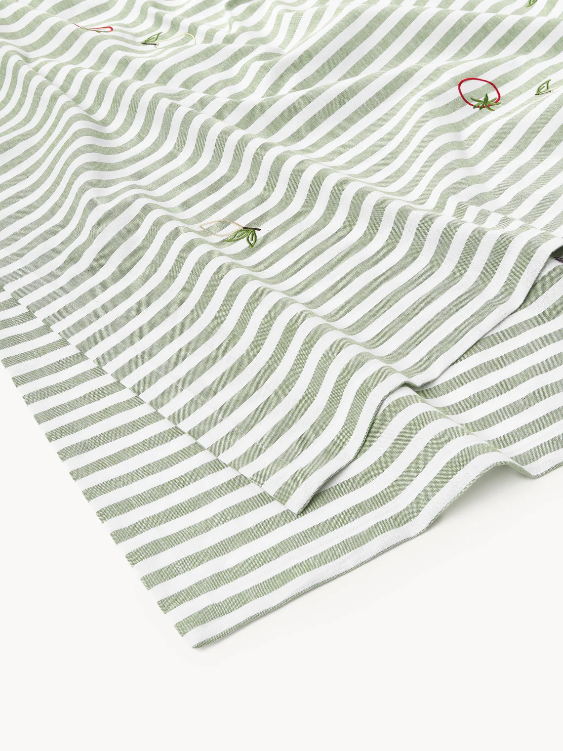 Gestreifte Tischdecke Melony mit gestickten Motiven | Westwing EU