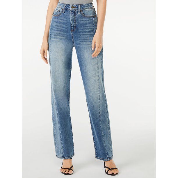 Scoop Women's Benton Ultra High Rise Trouser Jeans - Walmart.com | Walmart (US)
