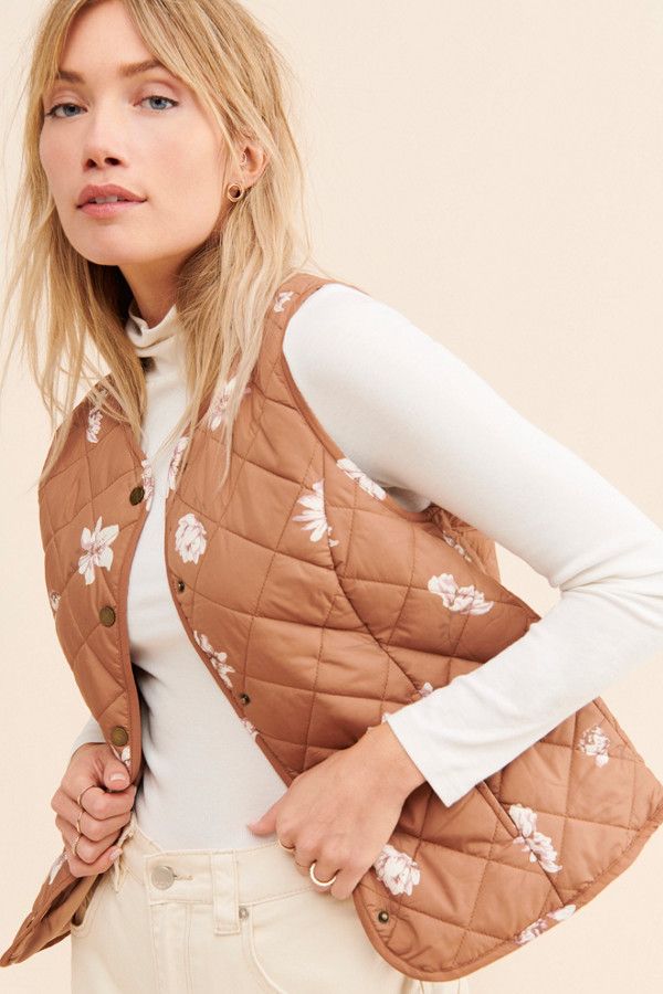 Floral Quilted Vest | Nuuly