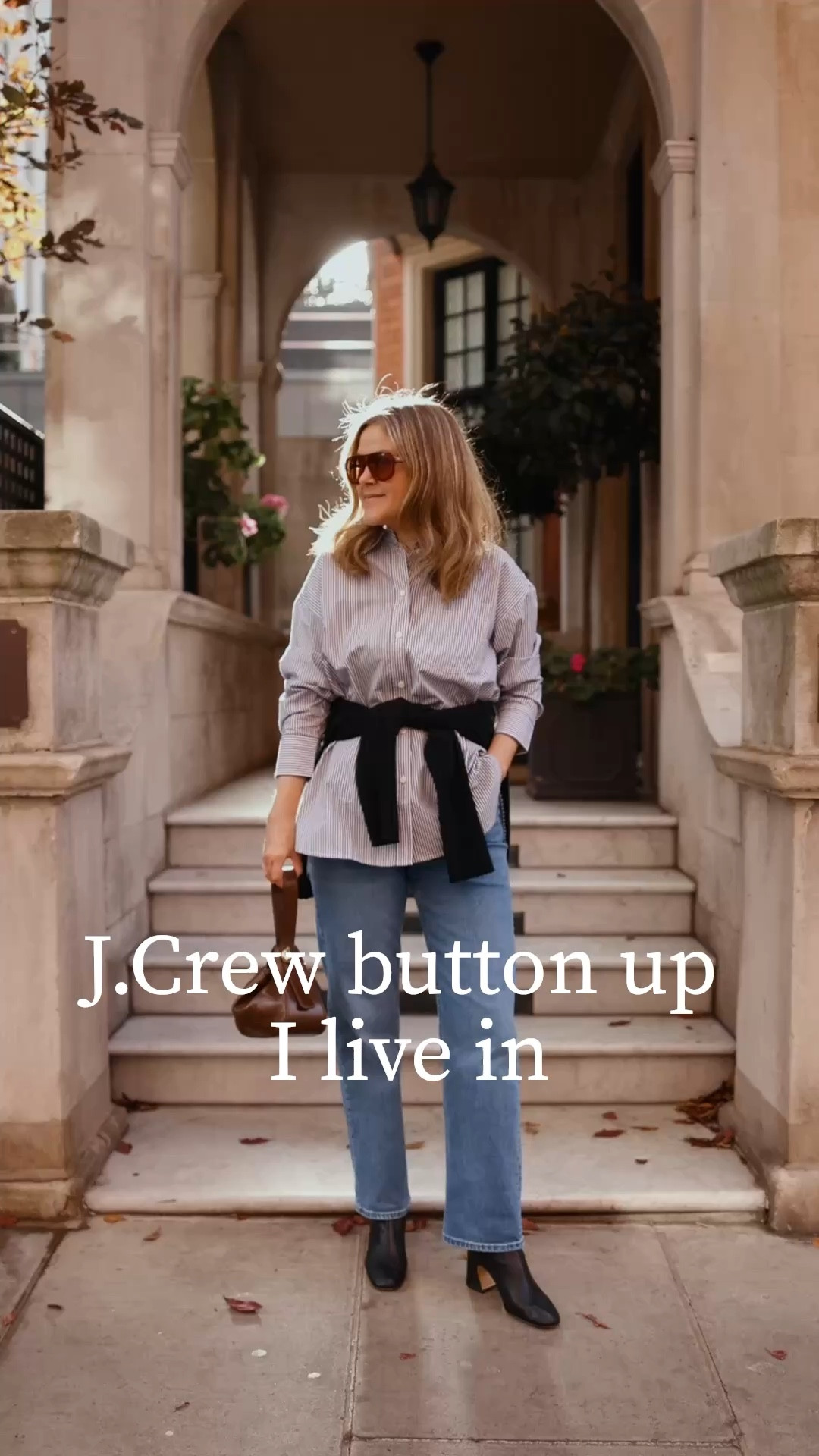 This is the button up I turn to constantly because it looks good with everything, whether you’re wearing jeans, my favorite stirrup leggings, or a skirt! I’m wearing size XS. 

#LTKmomlife