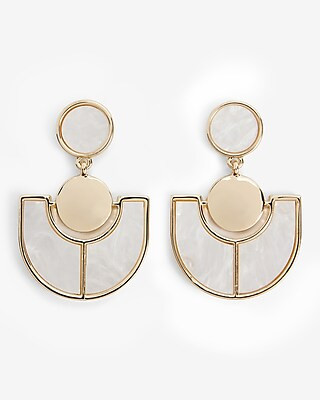Swirled Multi Shape Post Back Drop Earrings | Express