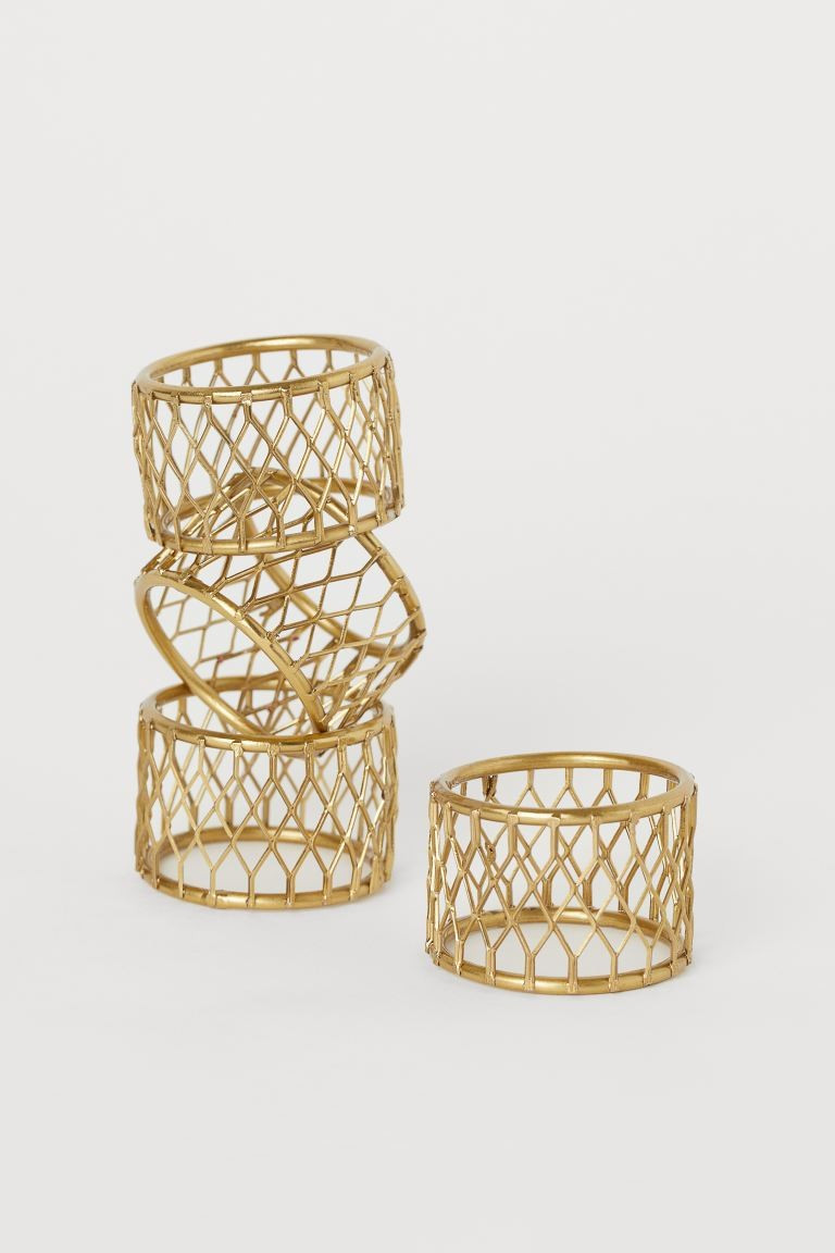4-pack Metal Napkin Rings | H&M (US + CA)