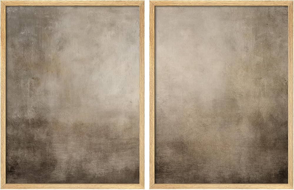 SIGNFORD Framed Canvas Wall Prints, Vintage Style Abstract Home Wall Art Decor Neutral Framed Wal... | Amazon (CA)