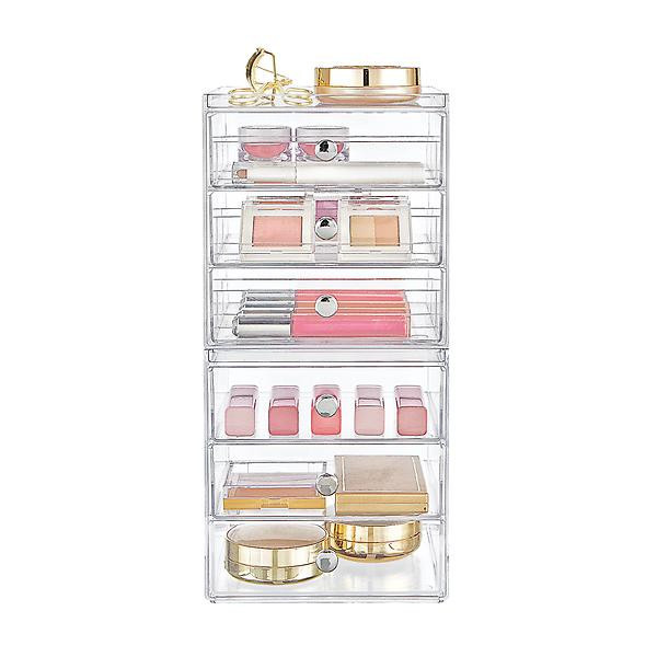 iDesign Clarity 6-Drawer Makeup Storage Kit | The Container Store