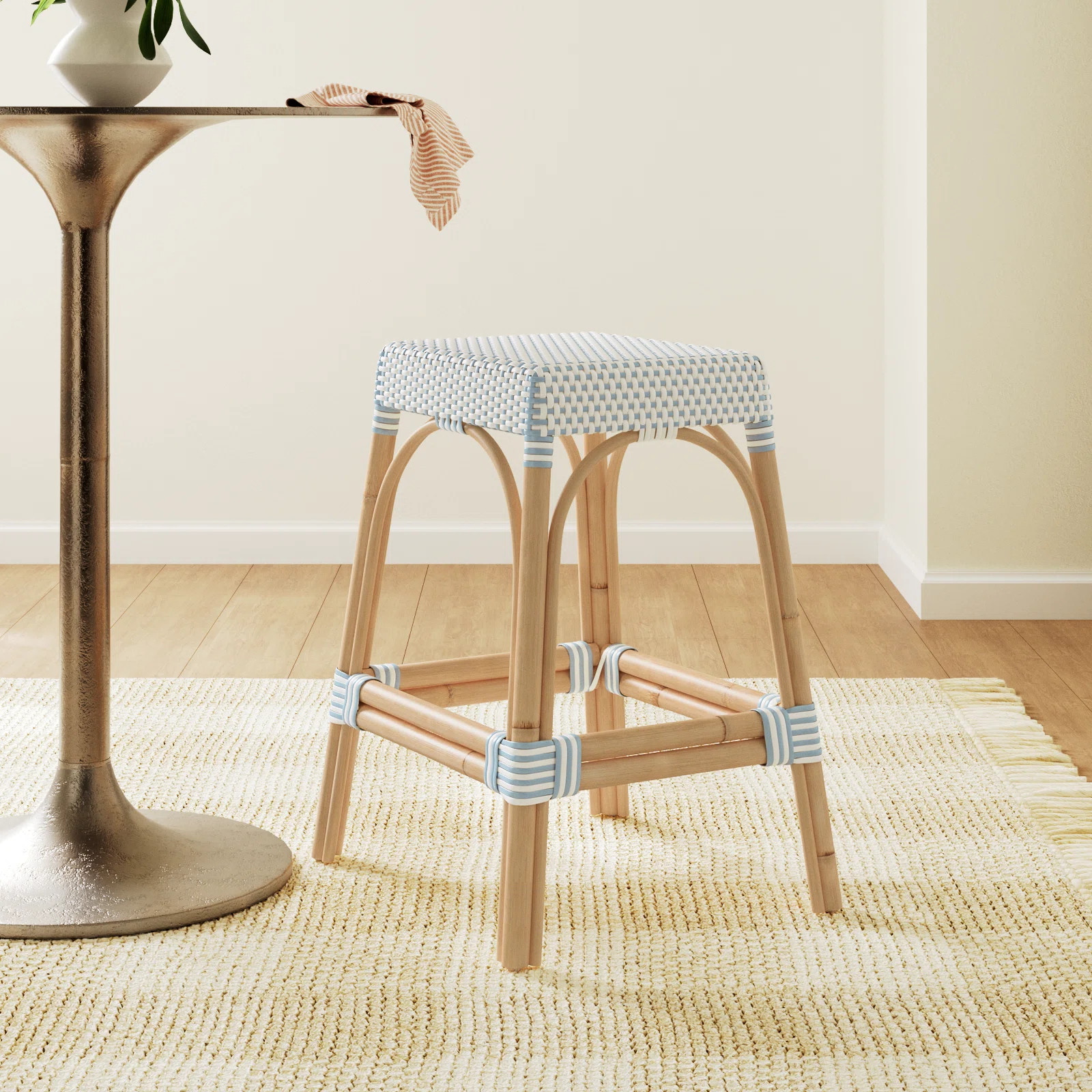 Lennart Rectangular Rattan Bar Stool & Counter Stool | Birch Lane