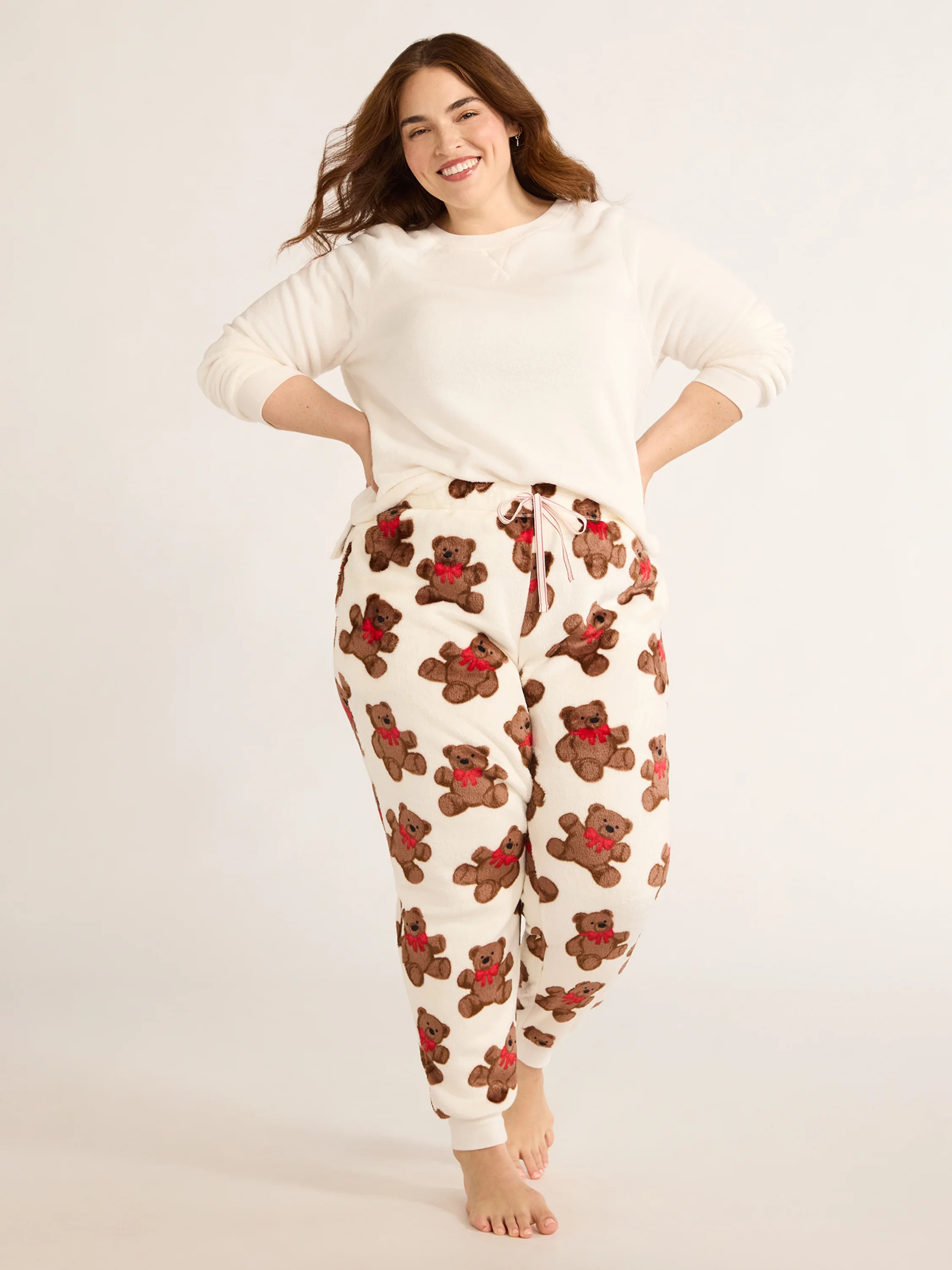 Joyspun Women's and Women's Plus Plush Sleep Jogger Pants, Sizes XS-3X | Walmart (US)