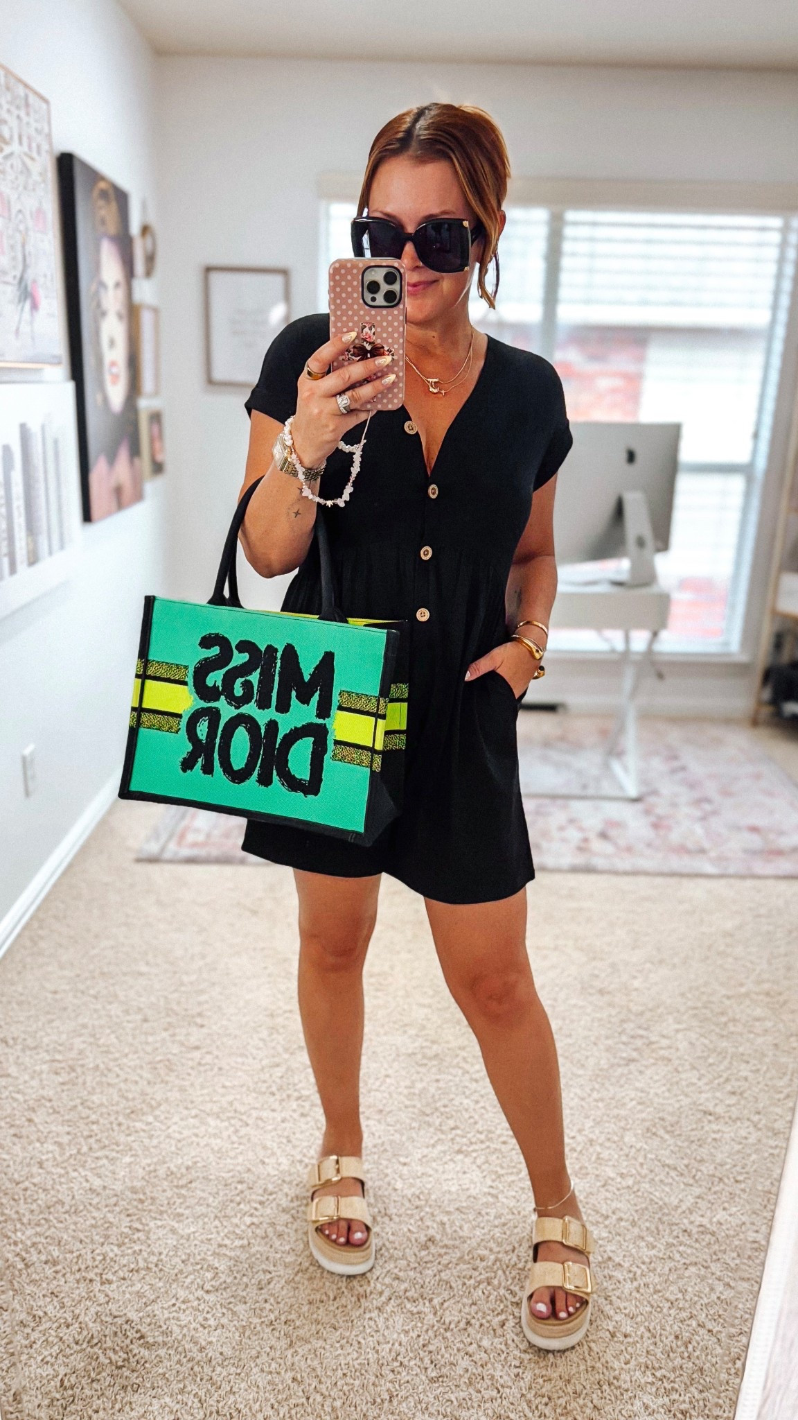 OOTD in this simple Amazon romper 🖤 

#LTKFindsUnder50 #LTKShoeCrush #LTKOver40