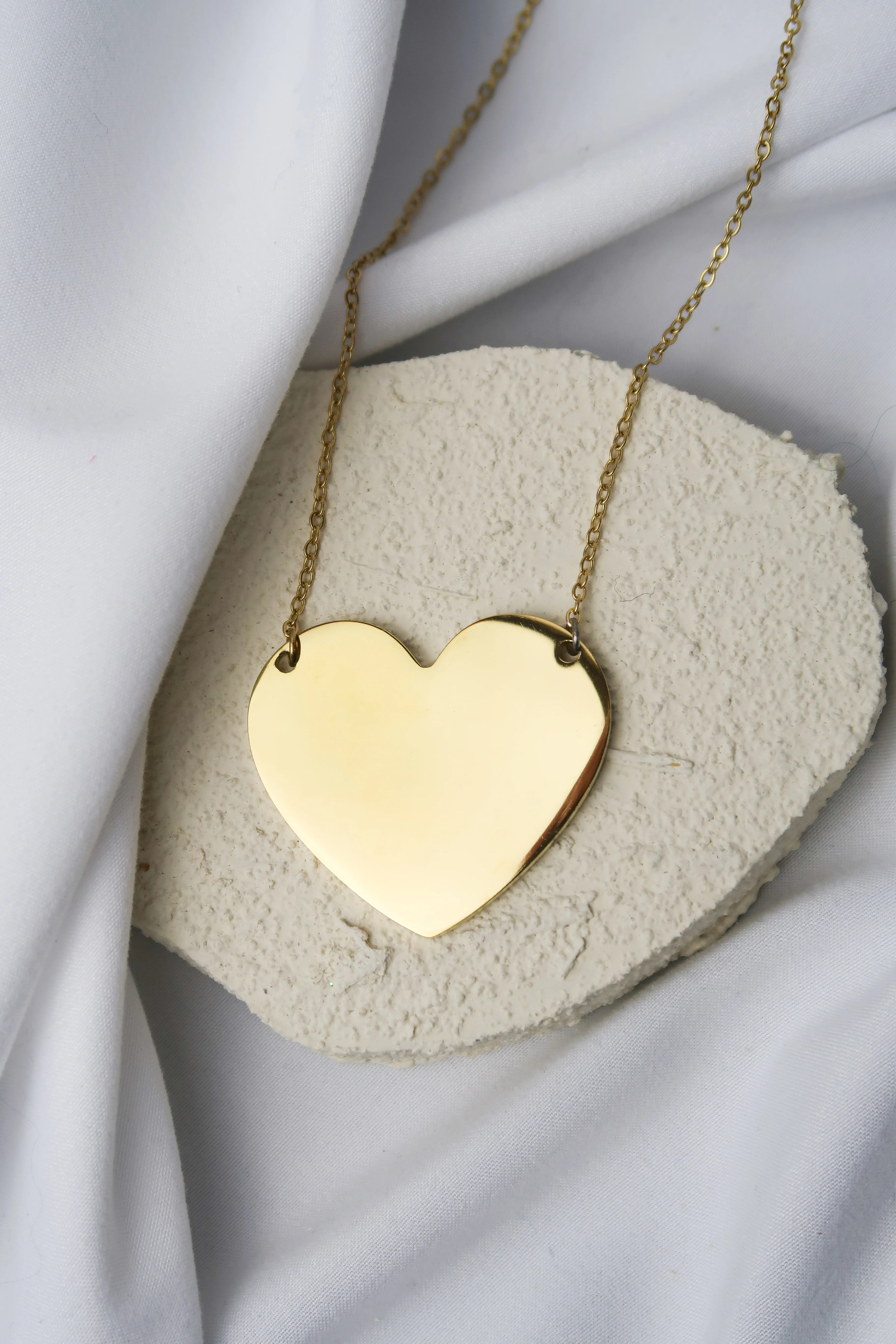 Guilty Pleasure Solid Heart 316L Stainless Steel Necklace | KC Chic Designs