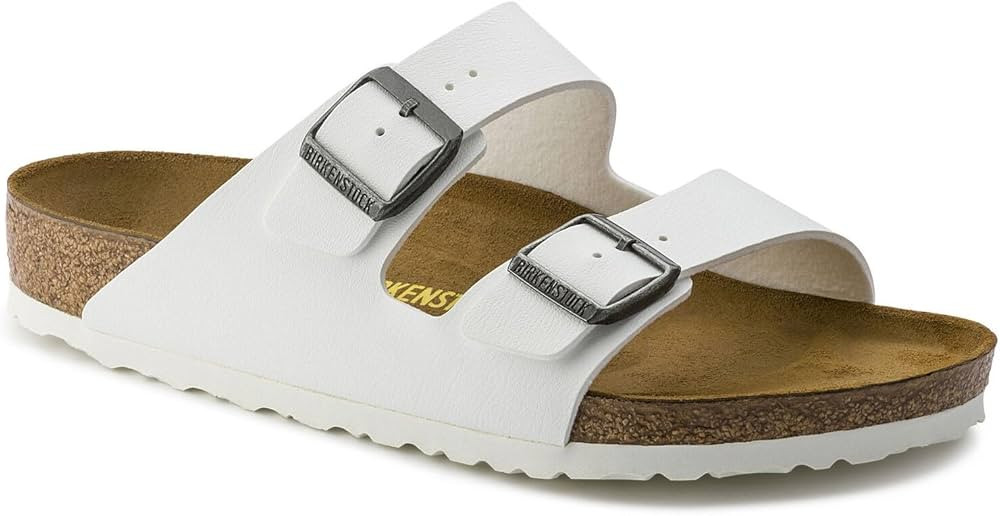 Birkenstock Women's Arizona Sandals - Narrow, White/White, 10-10.5 N US | Amazon (US)
