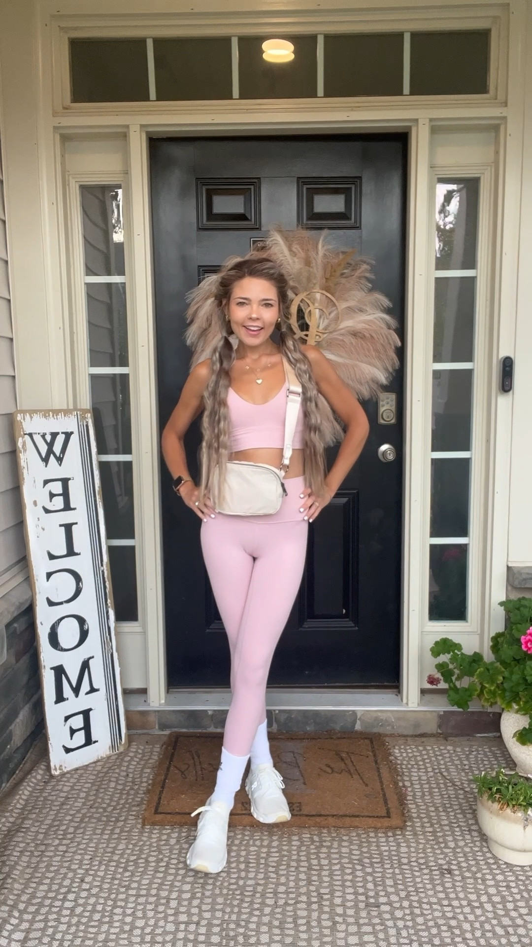 Serving toddler-chasing Barbie-core today 💕 Baby pink Lululemon set, crisp On Clouds, belt bag locked and loaded… comfy and girly enough to make me forget I’m basically a chauffeur with a snack stash. 👱🏼‍♀️🎀

Bra: Size 4
Leggings: Size 2

#LTKStyleTip #LTKActive #LTKFamily