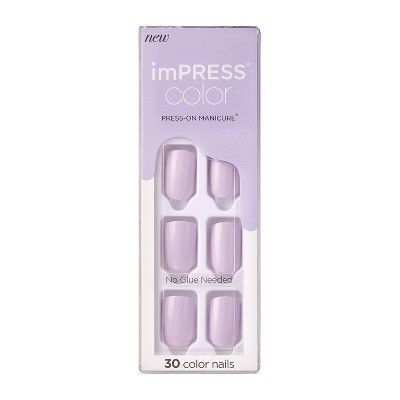 Kiss imPRESS Color Press-On Fake Nails - Picture Purplect - 30ct | Target