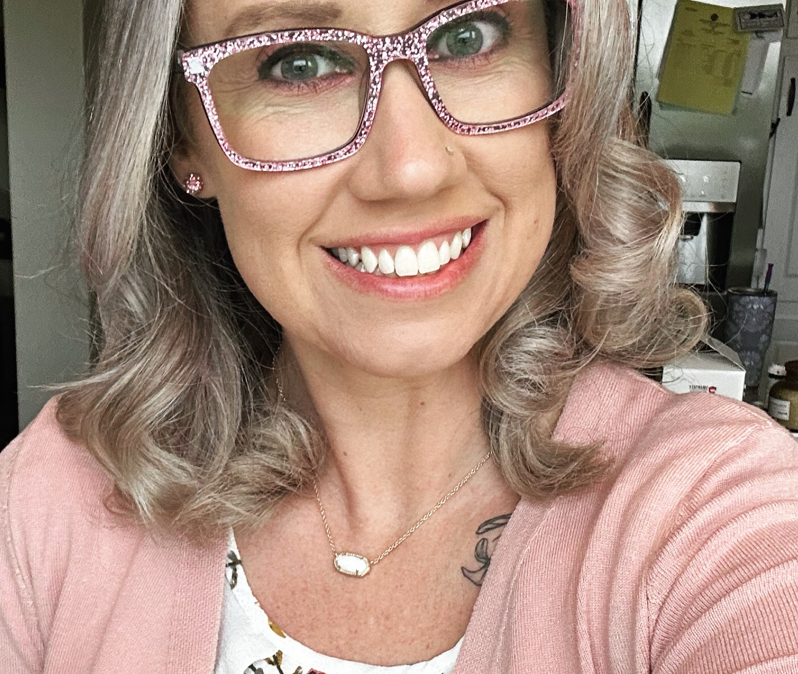 The necklace I’m always wearing 

Mine is White Kyocera Opal