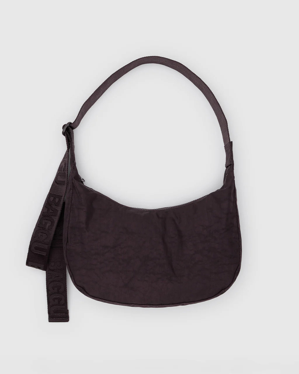 Medium Nylon Crescent Bag w/ Key Leash - Chocolate Plum | ban.do