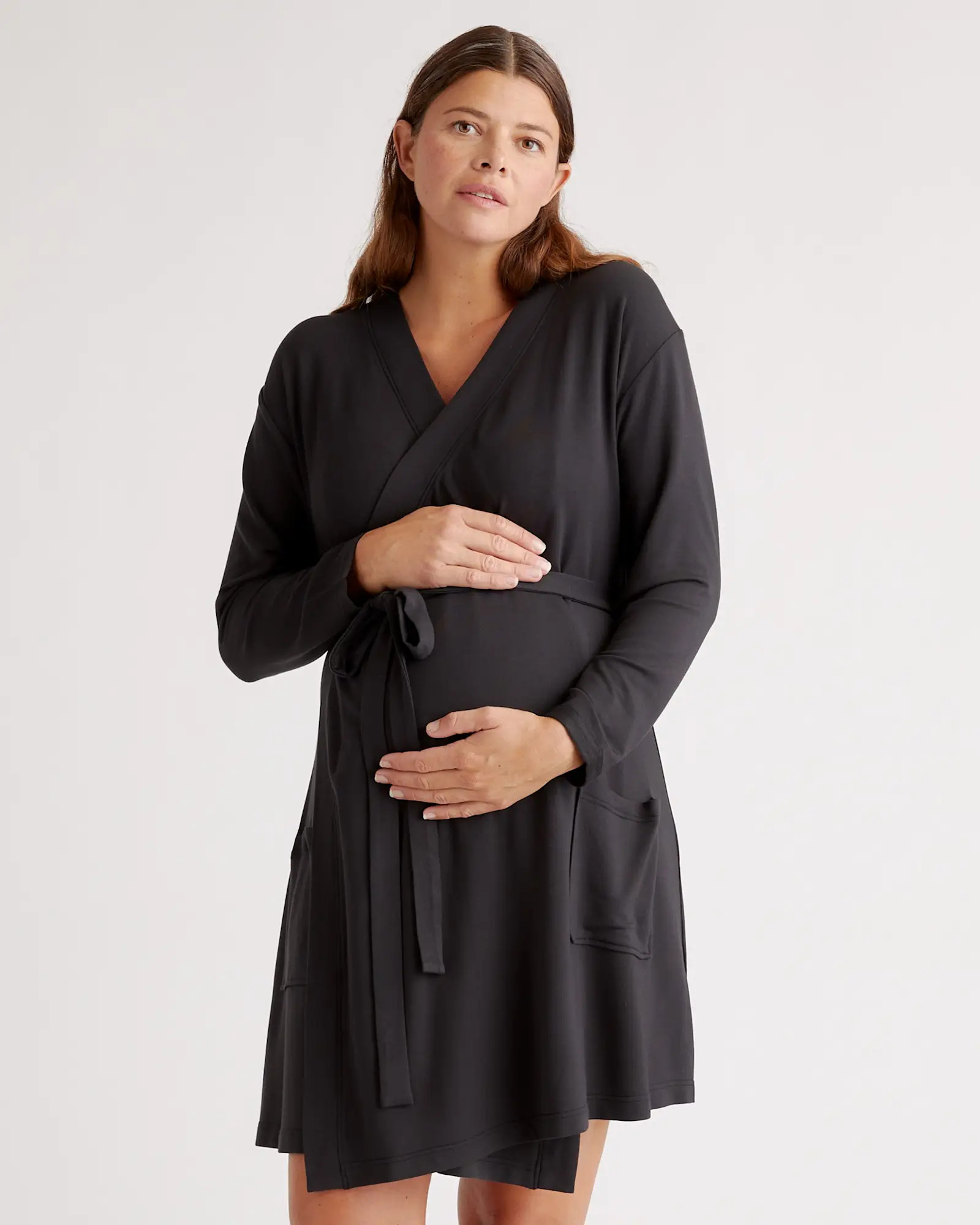 French Terry Modal Maternity & Nursing Robe | Quince