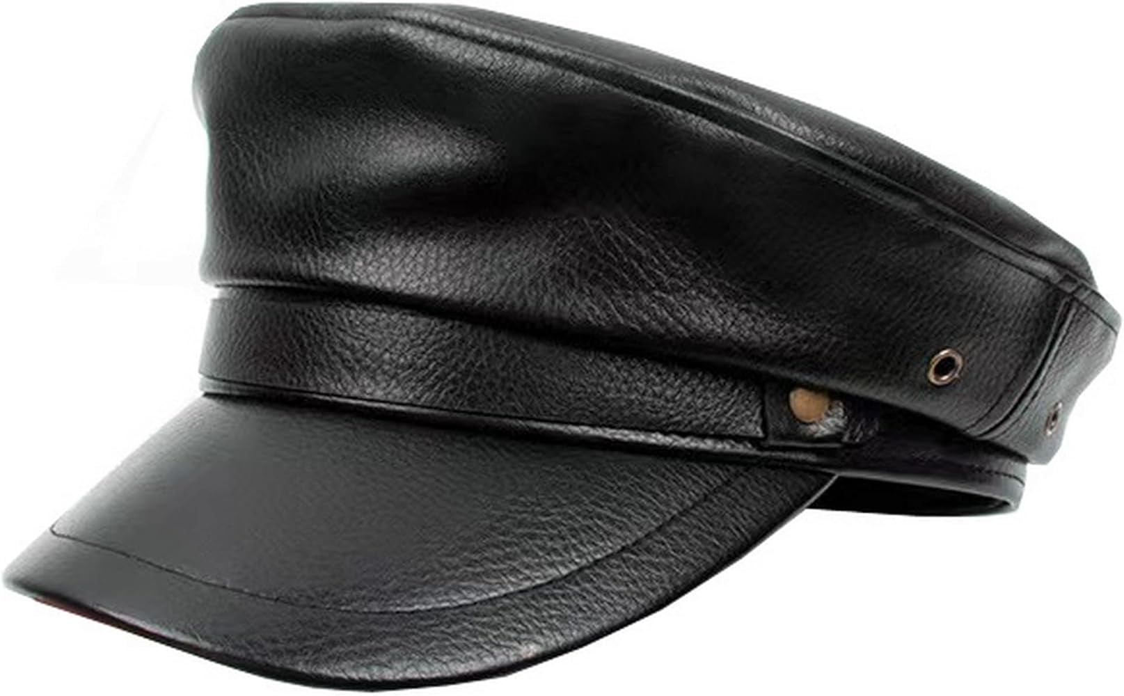 Brcus Women Yacht Captain Sailor Hat PU Newsboy Cabbie Baker Boy Peaked Beret Cap | Amazon (US)