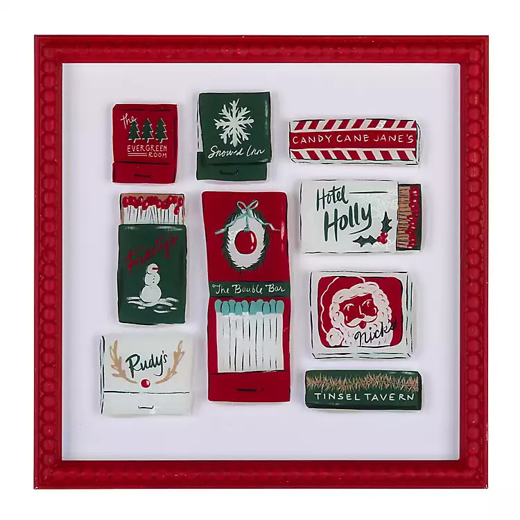 Christmas Matchbooks Framed Art Print | Kirklands Home | Kirklands