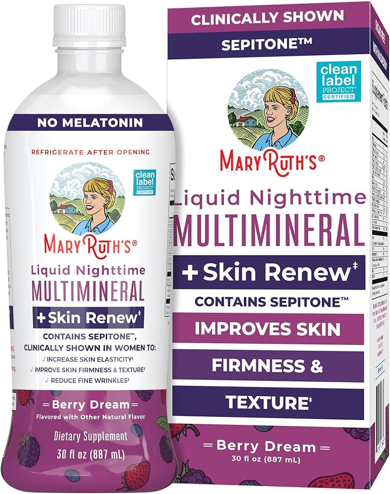 MaryRuth's Liquid Nighttime Liquid Multimineral + Skin Renew | Clinically Shown in Women to Reduc... | Amazon (US)