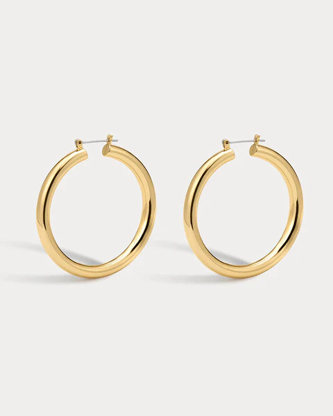 Amalfi Tube Hoops- Gold | Luv Aj Inc.