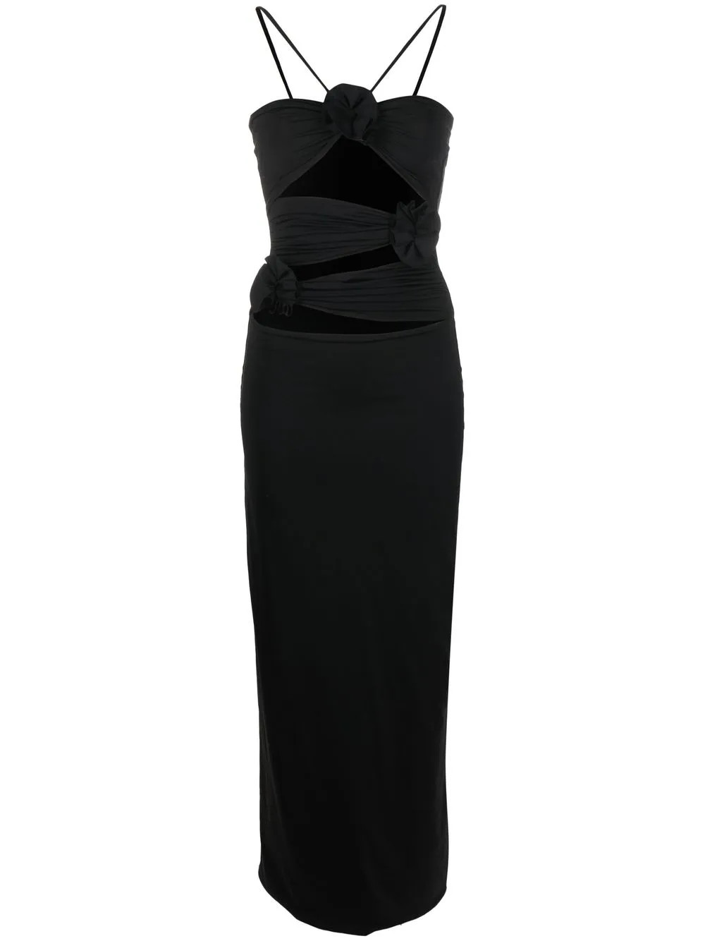 Maygel Coronel cut-out Midi Dress | Black | FARFETCH CN | Farfetch (CN)