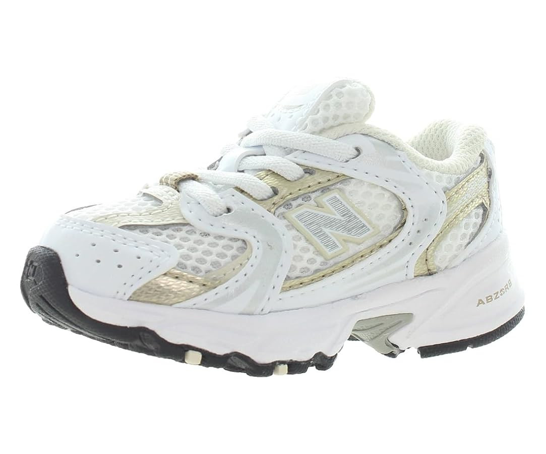New Balance 530 Bungee Infant/Toddler Shoes Size 9, Color: White/Beige | Amazon (US)