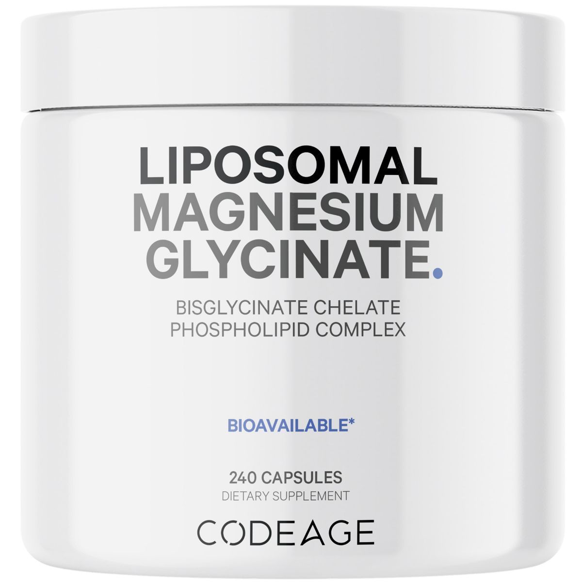 Codeage Liposomal Magnesium Glycinate Supplement, Bisglycinate Magnesium Chelate, BioPerine Black... | Target