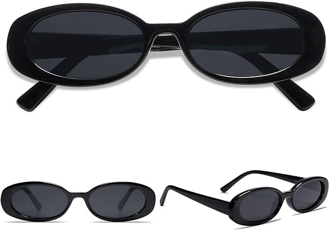 VANLINKER Polarized Retro Oval Sunglasses for Women and Men Small 90s Style VL9580 | Amazon (US)