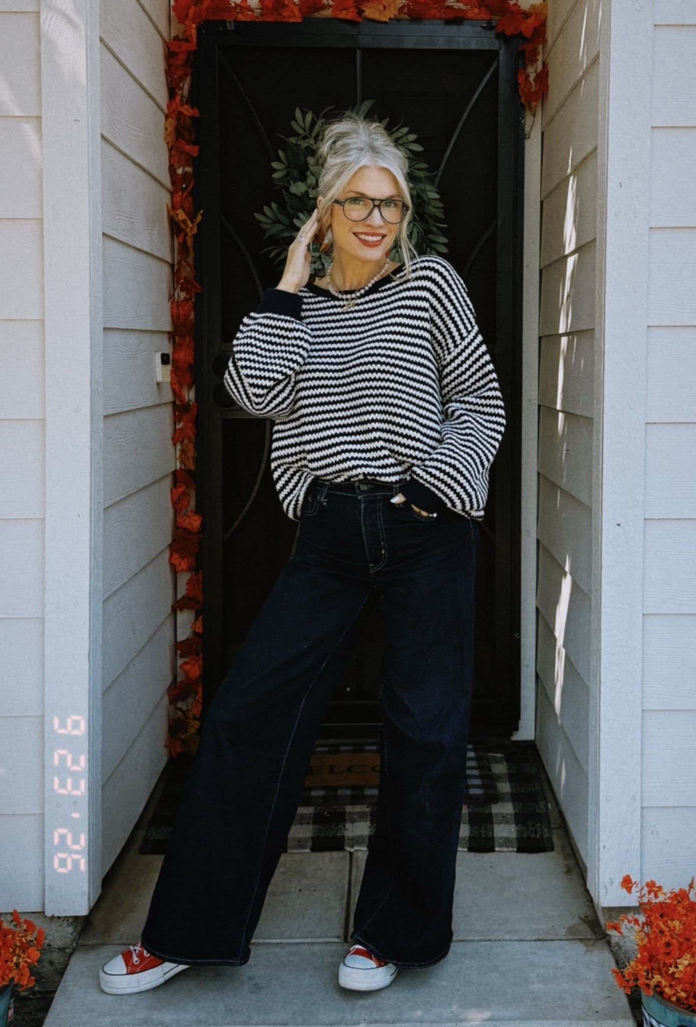 Navy for fall? Absolutely! 🍂

There’s just something about dark denim + navy + a little pop of red that just feels like fall without going full pumpkin spice. 😂🍁

And this OOTD is extra fun because I’m officially partnering with @pinklily! 🥹 getting to share favorite pieces from one of my go-to brands with you girly pops will never not be exciting to me! 🤍

I’m wearing their Lennon Navy Sweater here — the relaxed fit, chunky stripes and sleeves are SO good. I paired it with dark denim and red Chucks because obviously I needed a little fall color moment. ❤️

I linked the Lennon Sweater + the rest of my look right here on LTK! 🔗 More of my @pinklily picks coming soon. 🫶🏻

#ad #PinkLily #LTKStyle #FallOOTD #WorkingMomStyle #SchoolSecretaryStyle

#LTKgrwm #LTKootd #LTKWorkwear