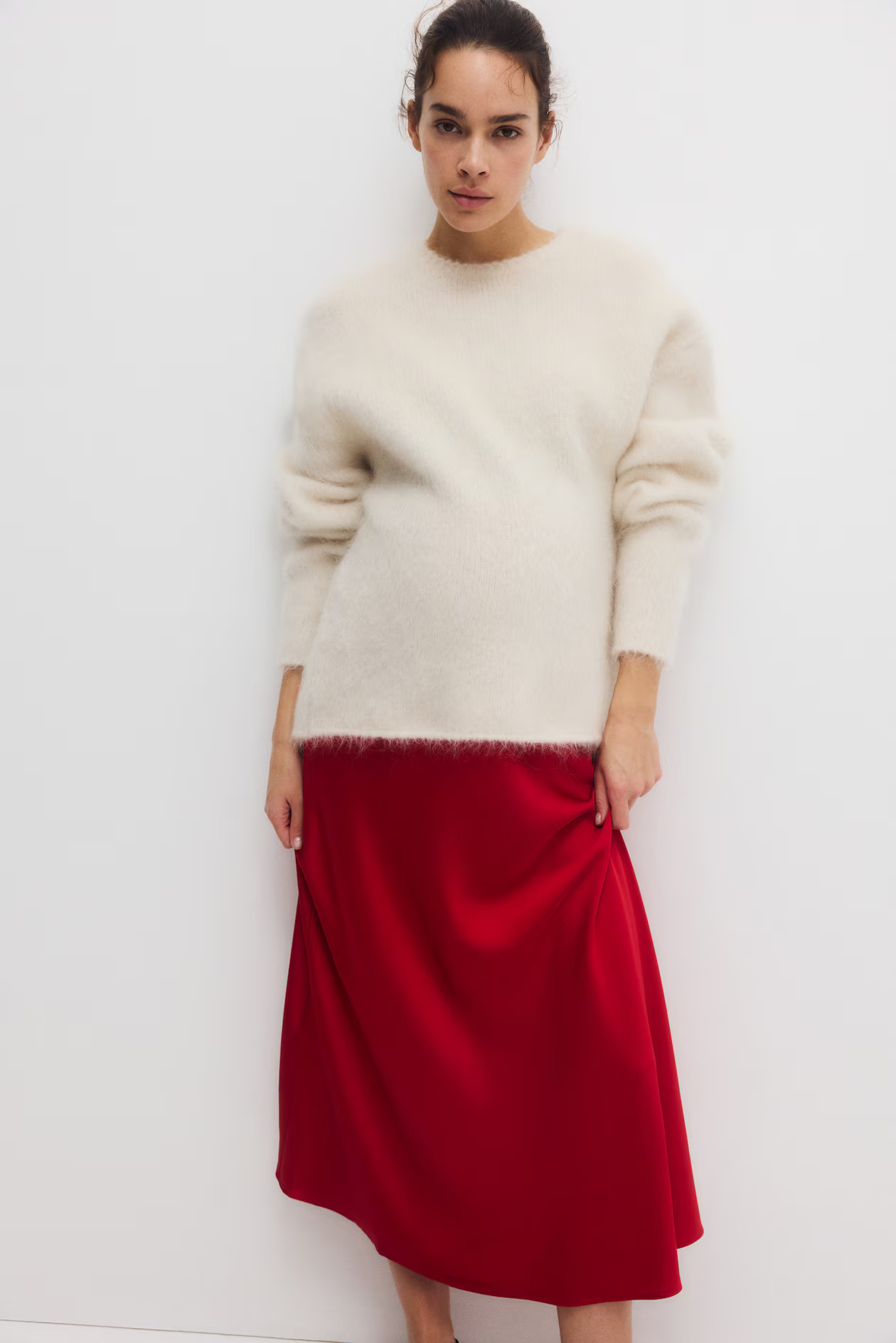 MAMA Satin Slip Skirt | H&M (US + CA)