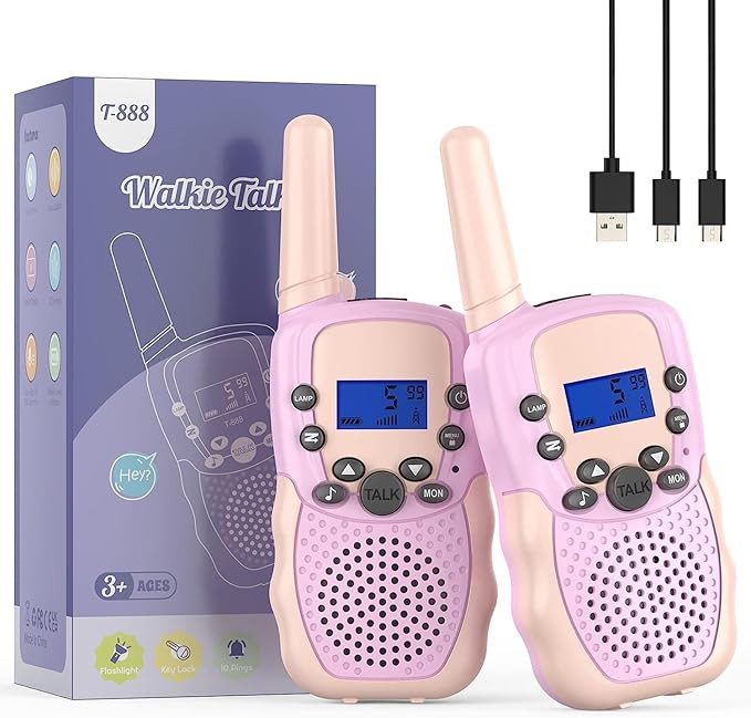 Toys for 3-12 Year Old Girls, Selieve 2 Pack Kids Walkie Talkies Rechargeable with 22 Channels, L... | Amazon (US)