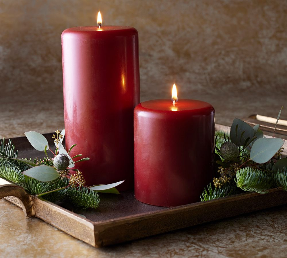 Modern Curved Pillar Candles | Pottery Barn (US)