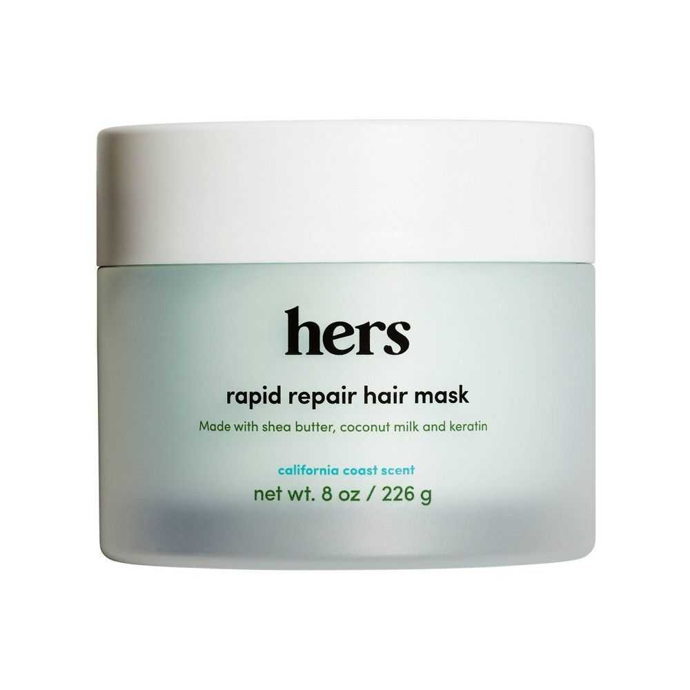 hers Hydrating Rapid Repair Hair Mask with Coconut Oil, Keratin & Shea Butter - 8oz | Target